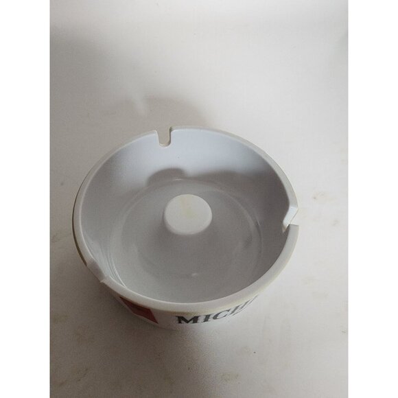 Michelob Beer White Plastic Ashtray American Ornapress Mancave Barware Bar Decor - Picture 7 of 8